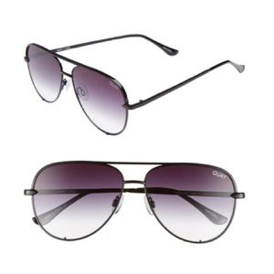 QUAY High Key Mini Black Aviator Sunglasses